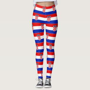 Legging Simples Roupa de Bandeira Nacional da Croácia Mode