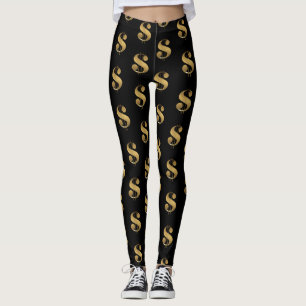 Legging Sinais de Ouro dólar em preto