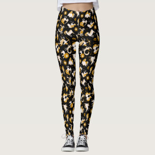 Legging Sinais do Zodíaco Símbolos Esotéricos Cósmicos Pre