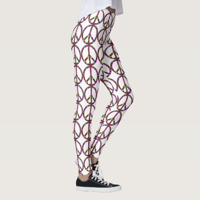 LEGGING SINAL DE PAZ FLORAL DE GROOVY (Direita)
