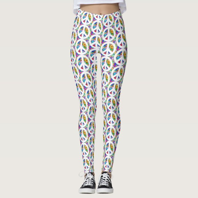 Legging Sinal de paz hippy (Frente)