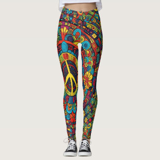 Legging Sinal de paz, rabiscos