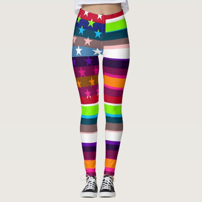 Legging Sinalizador Colorido Americano (Frente)