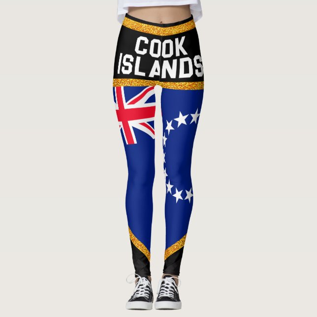 Legging Sinalizador das Ilhas Cook (Frente)