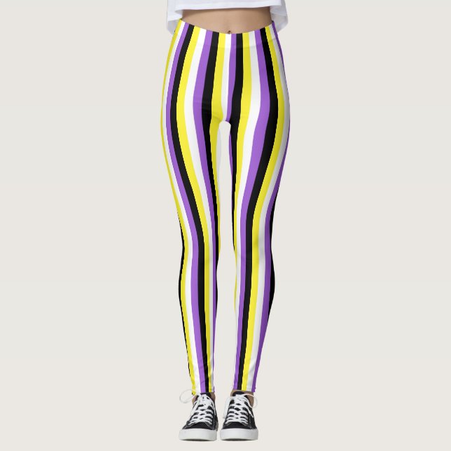 Legging Sinalizador de Ordenação Não Binária Vertical (Frente)