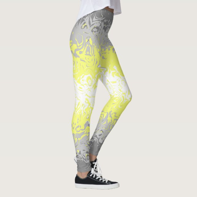 Legging Sinalizador do Orgulho Demigender abstrato (Direita)
