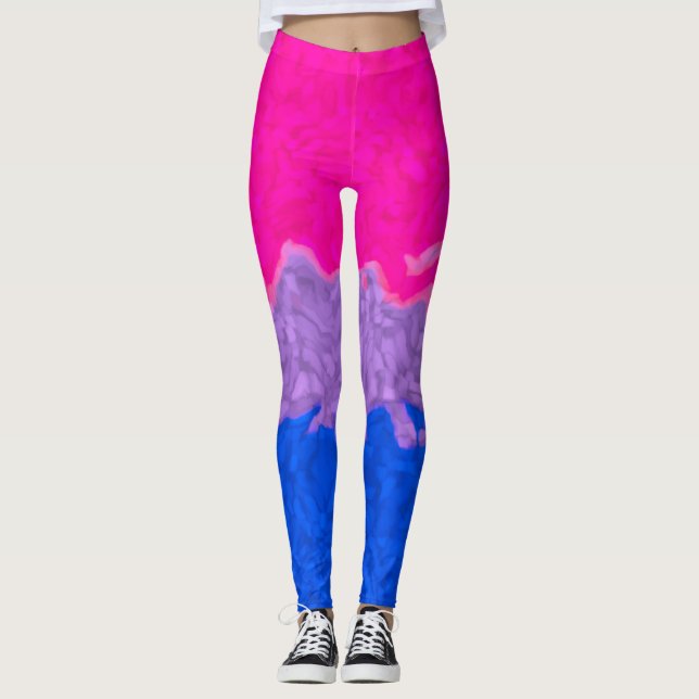 Legging Sinalizador do Orgulho Funky Bi (Frente)