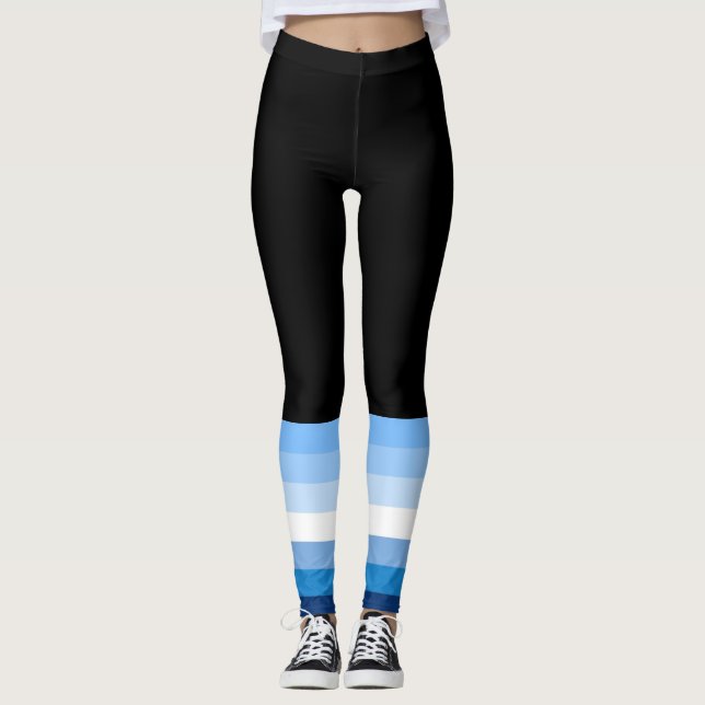 Legging Sinalizador do Orgulho Masculino gay (Azul) (Frente)