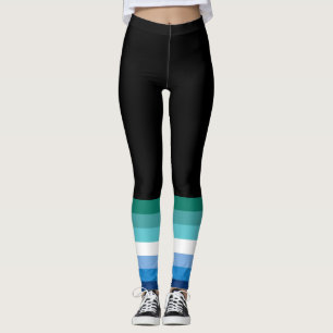 Legging Sinalizador do Orgulho Masculino Gay (Azure)