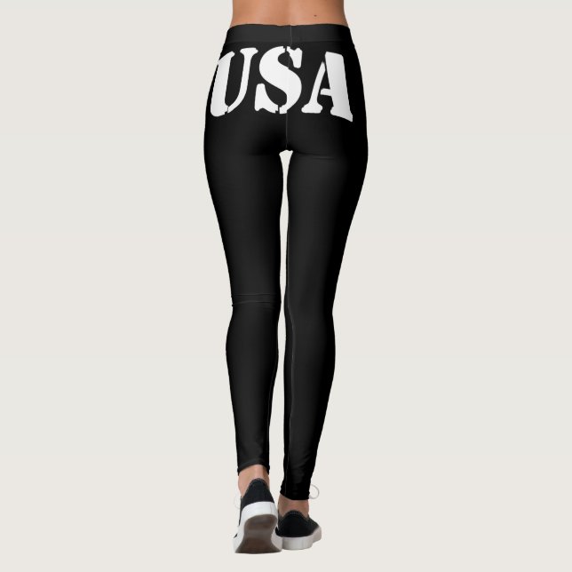 Legging Sinalizador norte-americano Sinalizador esmaecido  (Verso)