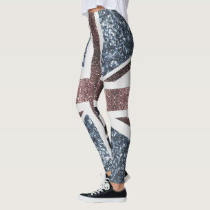 Legging Sinalizador russo do Reino Unido brilha vermelhos