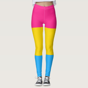 Legging Sinalizador transexual Amarelo amarelo rosa-rosa L