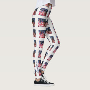 Legging Sinalizadores Americanos, Nome, Branco