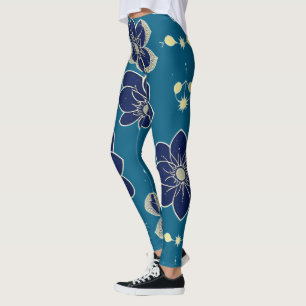 Legging Sinfonia Floral de Aquarela - Botânica Sem Costura
