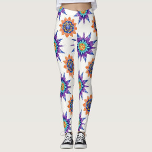 Legging Sinos de Kettle Mandalas Florais Padrão Sem Costur