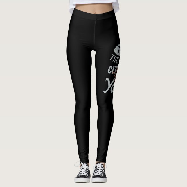 Legging Sinto Falta Da Cidade De Chocolate Da Minha Juvent (Frente)
