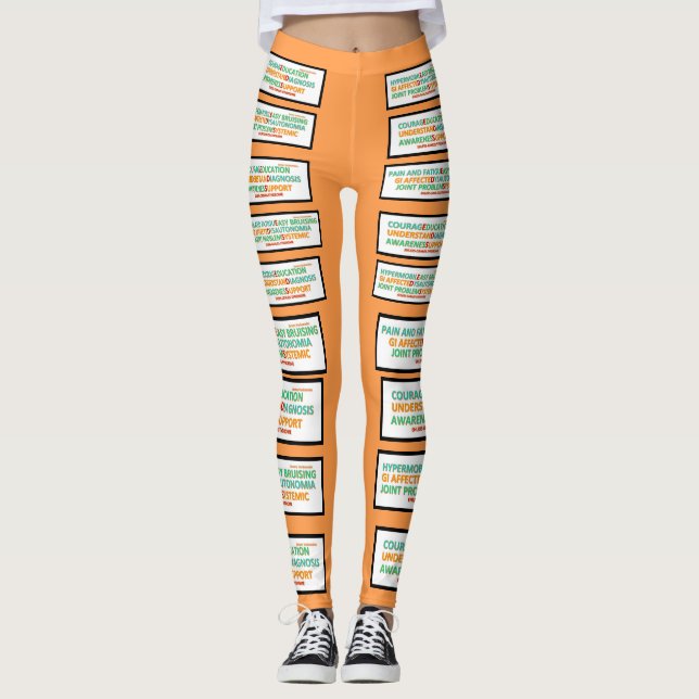 Legging Sintoma de Ehlers Danlos & caneleiras de (Frente)