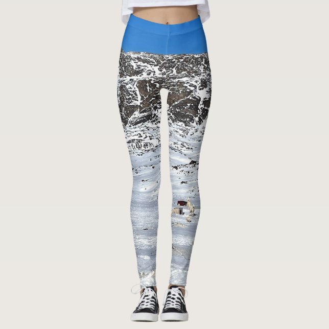 Legging Sisimiut Groelândia Outback Landscape Blue sky (Frente)