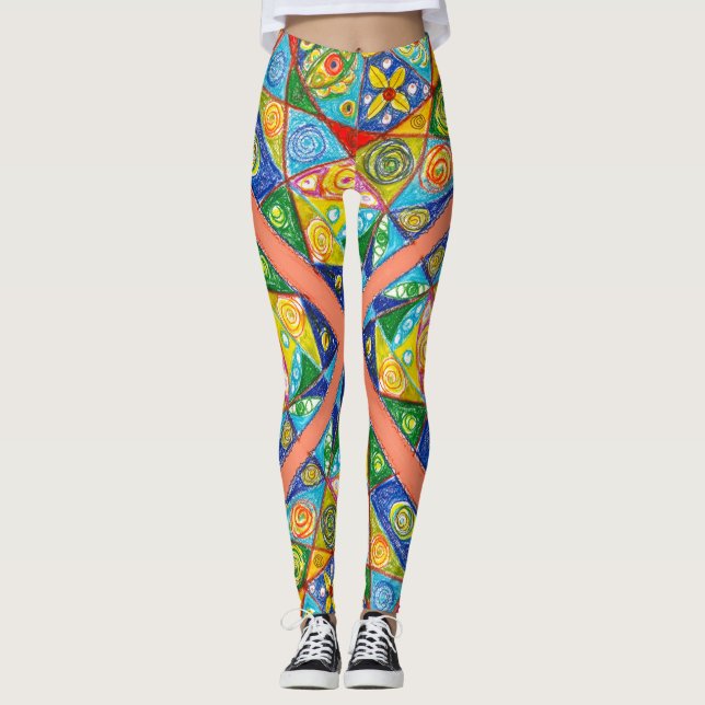 Legging sistema abstrato (Frente)