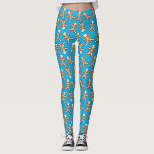 Legging Skeleton Gingerbird Man Patterno