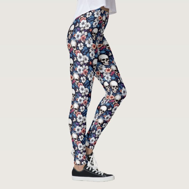 Legging Skulls Among the Flowers (Direita)