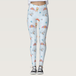 Legging Skydiver Cat Seamless Patterno