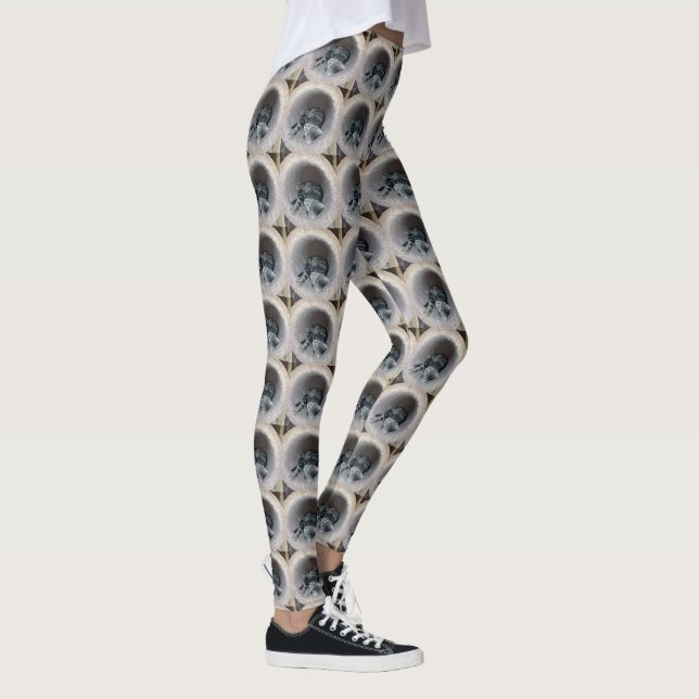 Legging Sleepy Kitty Cat por Shirley Taylor (Direita)