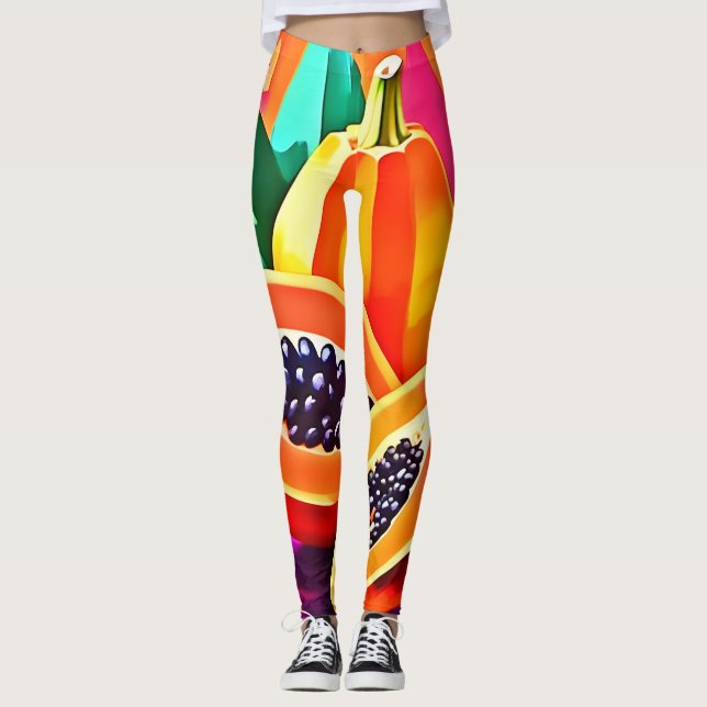 Legging Sliced Papaya Pop Art (Frente)