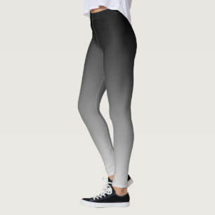 Legging Slimming o horizonte preto e branco do inclinação