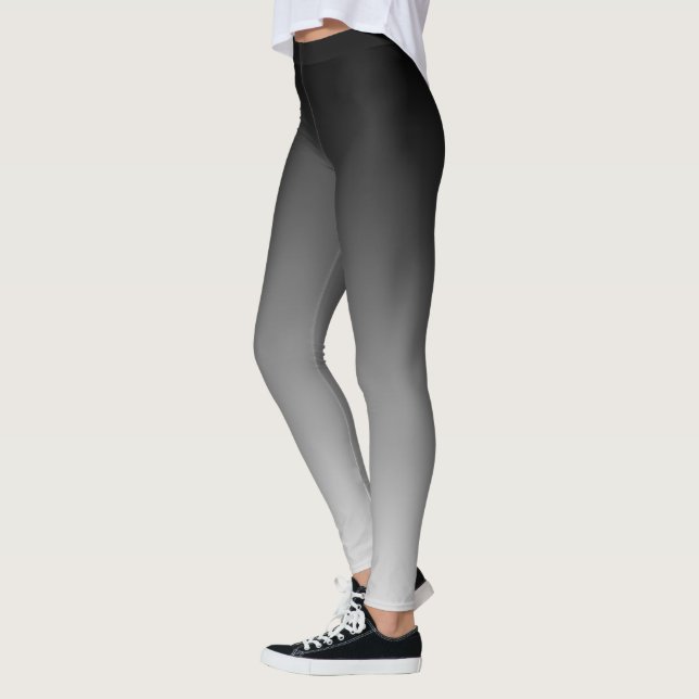 Legging Slimming o horizonte preto e branco do inclinação (Esquerda)