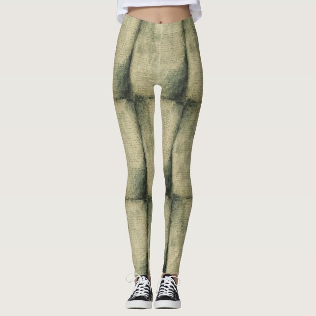 Legging Slippage da memória - Manuscrito envelhecido (Frente)