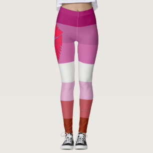 Legging SlipperyJoe lipstick lésbica orgulho bandeira femi