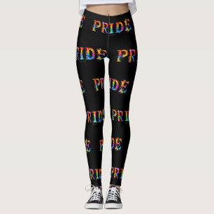 Legging SlipperyJoe's texto colorido e criativo com tema d