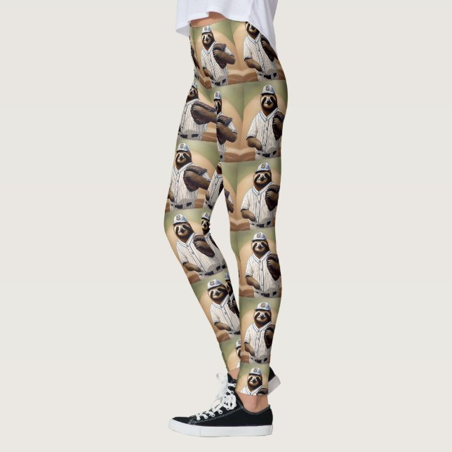 Legging "Slugger Sloth: Devagar e Estável na Placa" (Esquerda)