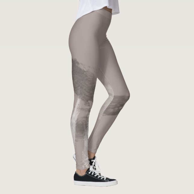 Legging Sméar monocromático de Grafite urbano faseável (Direita)