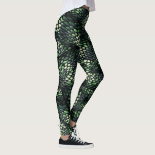 Legging #Snakeskin, pele de Cobra Verde e Preto