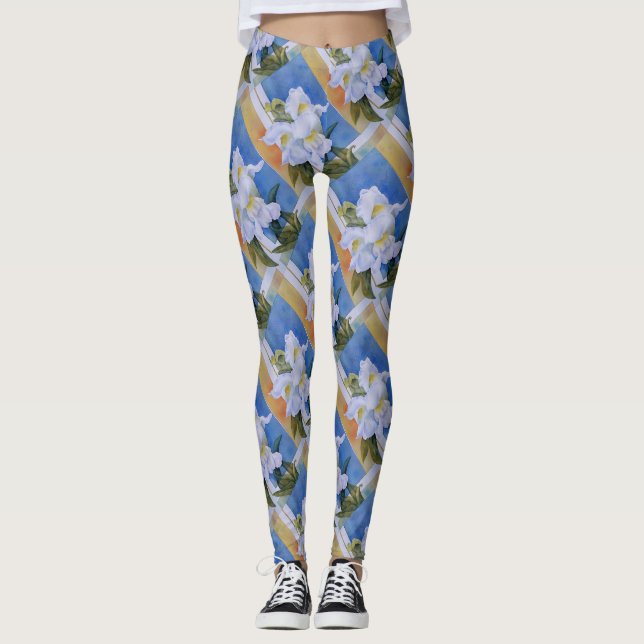 LEGGING SNAPDRAGONS BRANCOS | LEGISLAÇÕES FLORÍVEIS (Frente)