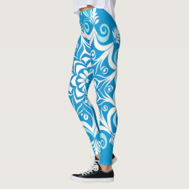 Legging Snowflake Swirls