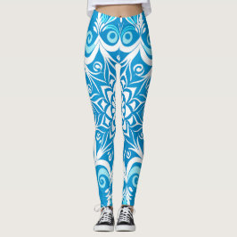 Legging Snowflake Swirls