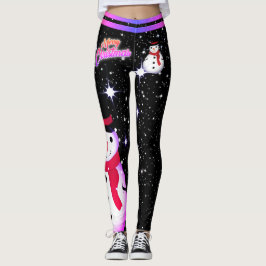 Legging Snowman e Snowflakes no Natal da TUA COR
