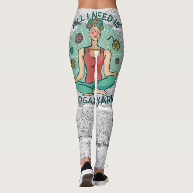 Legging Só preciso de Yoga e Yarne Phrase (Verso)