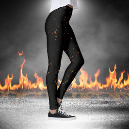 Legging Sobreposição de Faíscas de Fogo na Sua Foto Cinzas