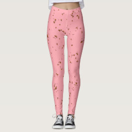 Legging Sobreposição de Faíscas de Fogo na Sua Foto Rosa R