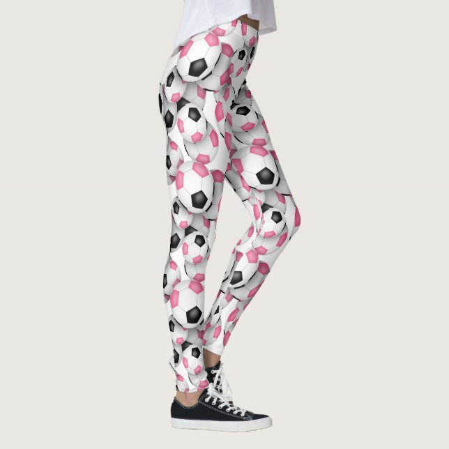 Legging soccer balls with pink black team colors (Direita)