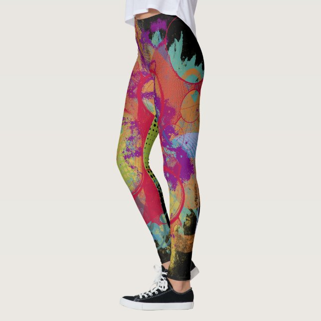 Legging Socialite Colorful Grunge Splatter (Esquerda)
