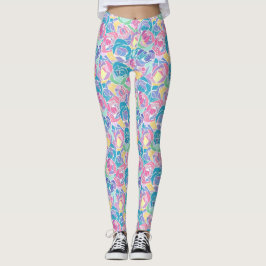 Legging Soft Pastel Rose Love