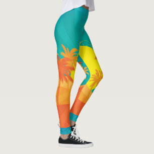 Legging Sol e céu da areia do surf do divertimento