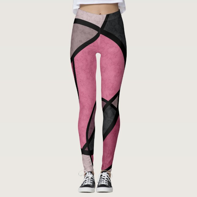 Legging Sol rosa, abstrato (Frente)