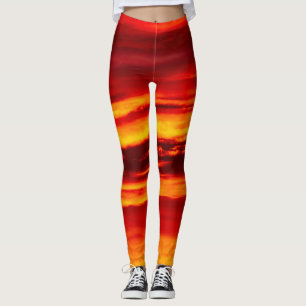 Legging Sol Vermelho Brilhante
