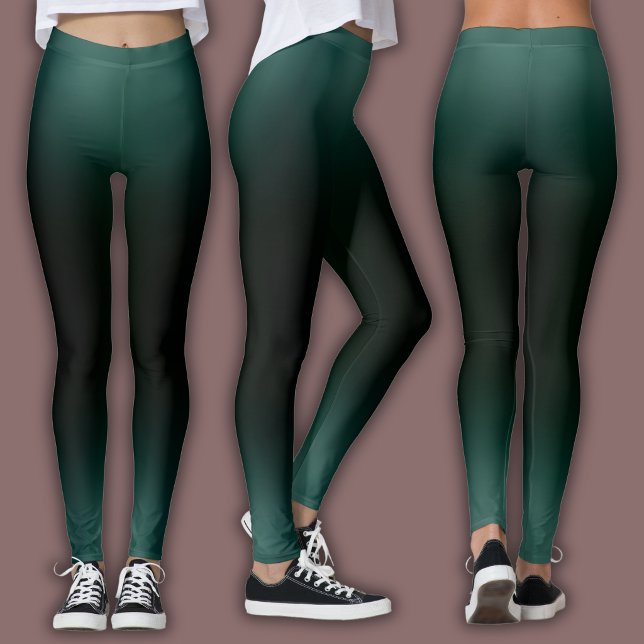 Legging Solid Gradient Pattern | Dark Emerald Ombre (Criador carregado)